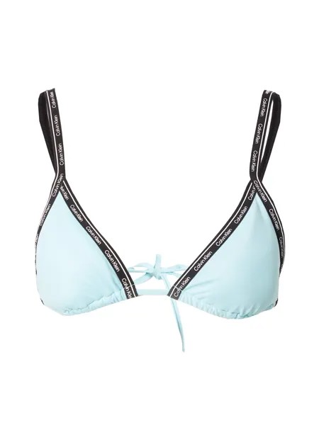 Треугольный топ бикини Calvin Klein Swimwear, светло-синий