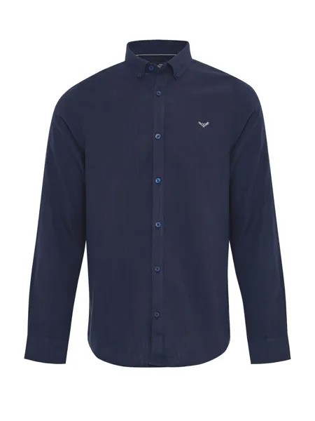 Рубашка на пуговицах стандартного кроя Threadbare Bale, темно-синий
