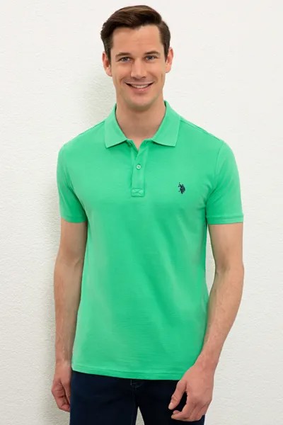 Футболка-поло мужская G081GL0110GTP04IY021 U.S. POLO Assn. зеленая 2XL