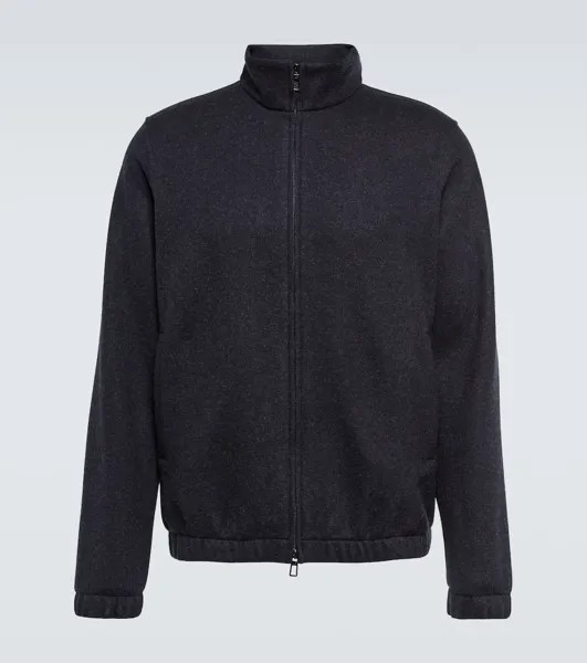 Кашемировый свитер на молнии Loro Piana, синий