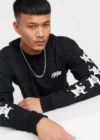 Черный лонгслив Carhartt WIP x Relevant Parties Ninja Tune Records-Черный цвет