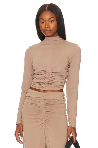 Топ Bobi Cropped Turtleneck, цвет Hazelnut