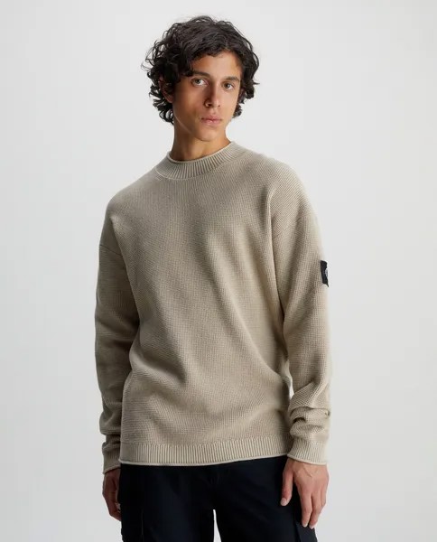 Свободный мужской свитер Calvin Klein Jeans, бежевый