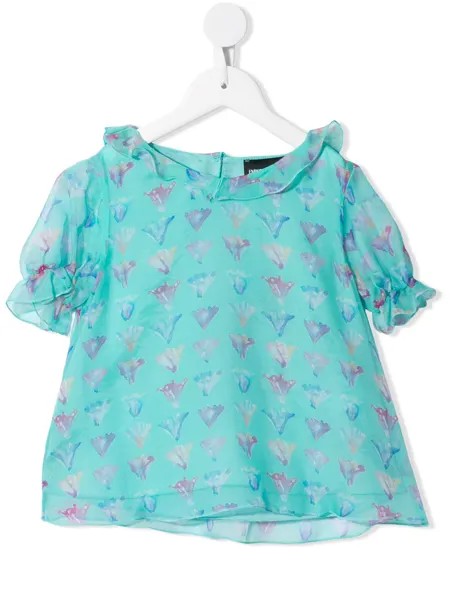 Emporio Armani Kids блузка свободного кроя с цветочным принтом