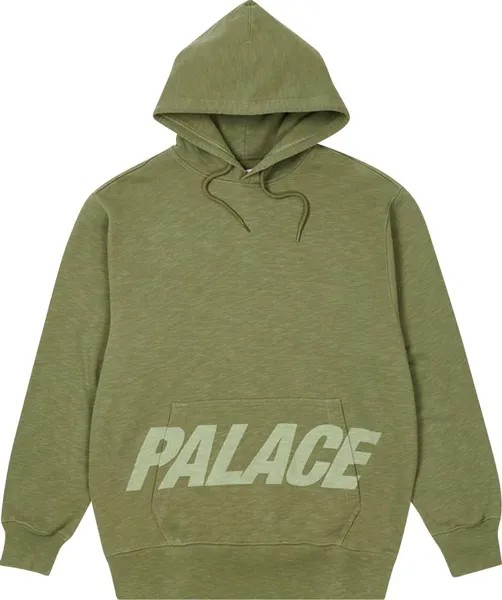 Толстовка Palace Pal Pocket Slub Hood 'Olive', зеленый