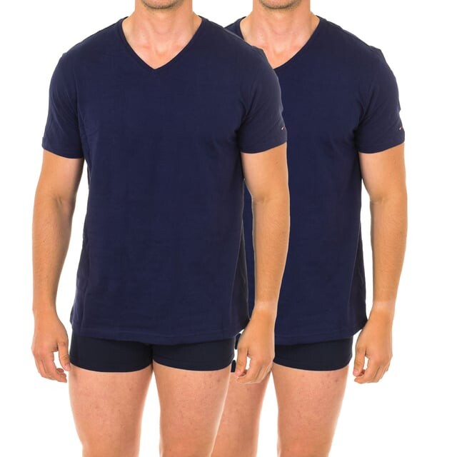 Набор из 2 мужских футболок с короткими рукавами um0um01029 Tommy Hilfiger, синий
