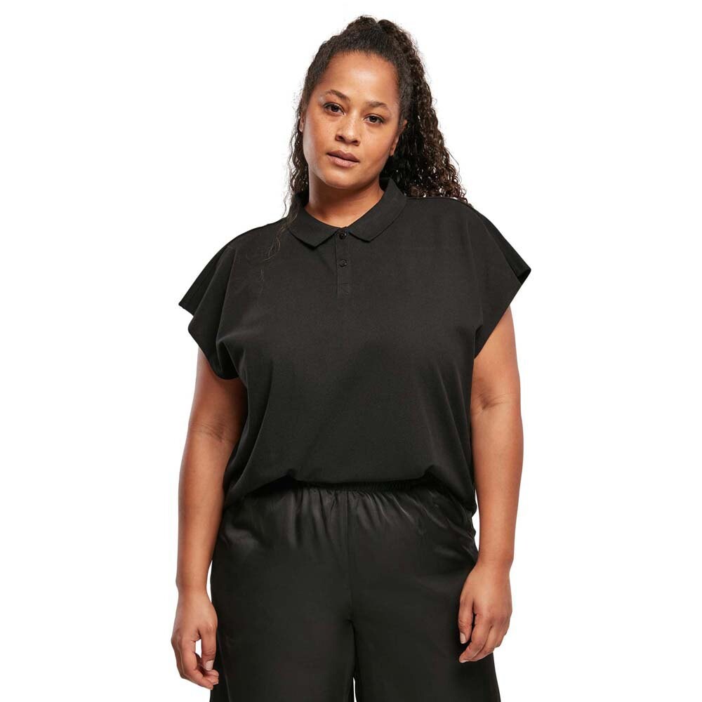 Поло с коротким рукавом Urban Classics Oversized, черный