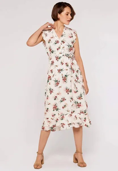 Платье-рубашка Floral Ditsy Midi Apricot, цвет cream