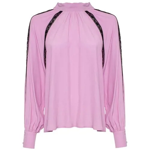 Блуза  Anna Molinari, размер 40, черный, фиолетовый