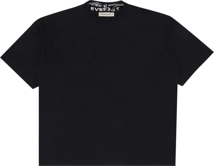 Футболка Y/Project Evergreen Triple Collar  'Vintage Black', черный