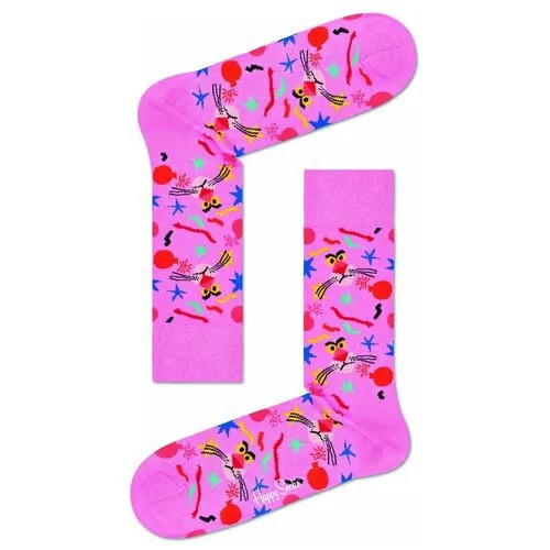 Носки Happy Socks, 2 пары, 2 уп., размер 25, розовый