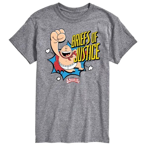Мужские трусы-капитаны, футболка с рисунком «Брифы правосудия» Licensed Character