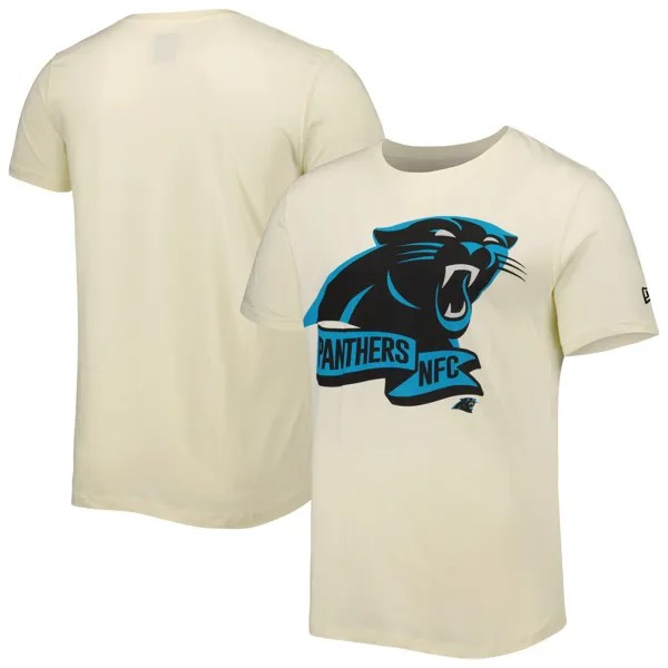 Мужская кремовая футболка Carolina Panthers Sideline Chrome New Era