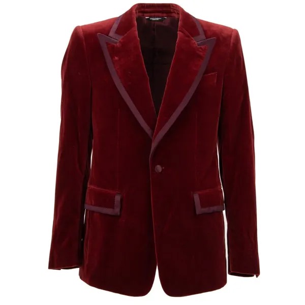DOLCE - GABBANA Бархатный пиджак-смокинг Красный 48 38 M 12385