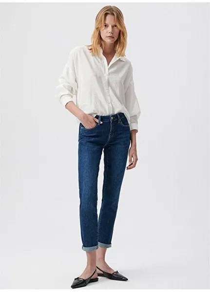 Женские джинсовые брюки ADA Dark Vintage Boyfriend с узором M1020535596 Mavi