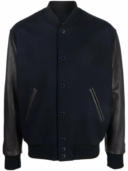 Golden Goose бомбер со вставками, синий