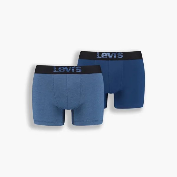 Комплект трусов мужских Levi's Optical Illusion Boxer Brief Organic Co синих XL