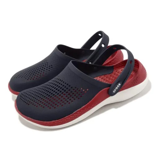 Мужские сандалии унисекс без шнурков Crocs LiteRide 360 Clog Navy Pepper Red 206708-4CC