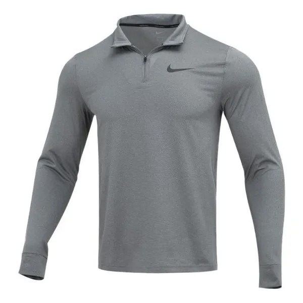 Футболка Men's Nike Sports Training Casual Long Sleeves Gray T-Shirt, серый