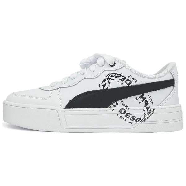 Кроссовки Puma Skye Skateboarding Shoes Women's Low-top Black/white, черный/белый