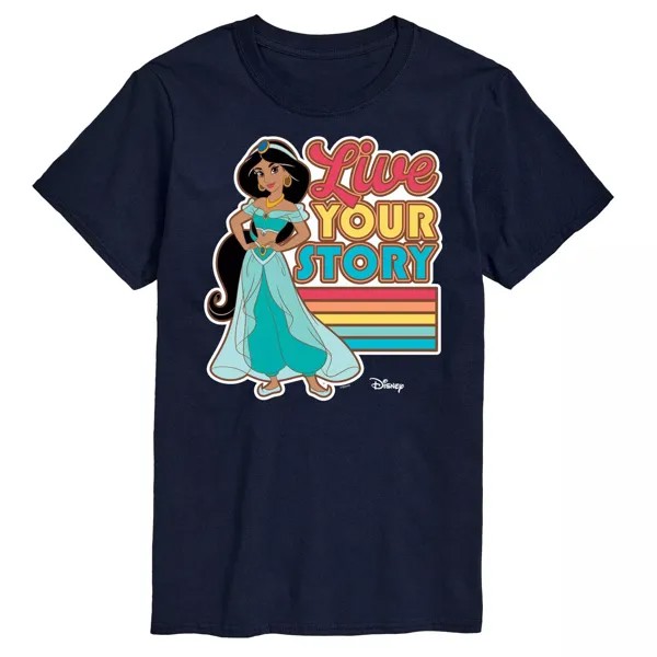 Футболка Princess Big & Tall с графическим рисунком «Живи своего парня» Disney, синий
