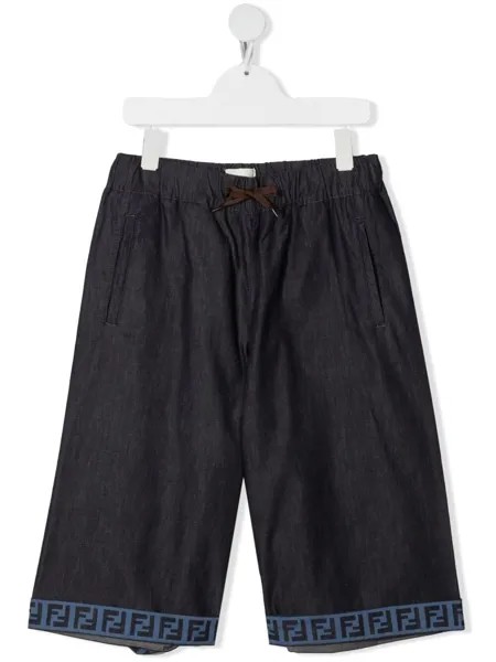 Fendi Kids шорты с логотипом