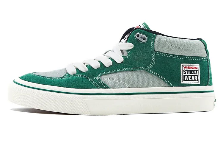 Кроссовки vision street wear Concave Skateboarding Shoes Unisex Mid-top White, зеленый