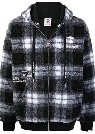 AAPE BY *A BATHING APE® флисовый бомбер в клетку