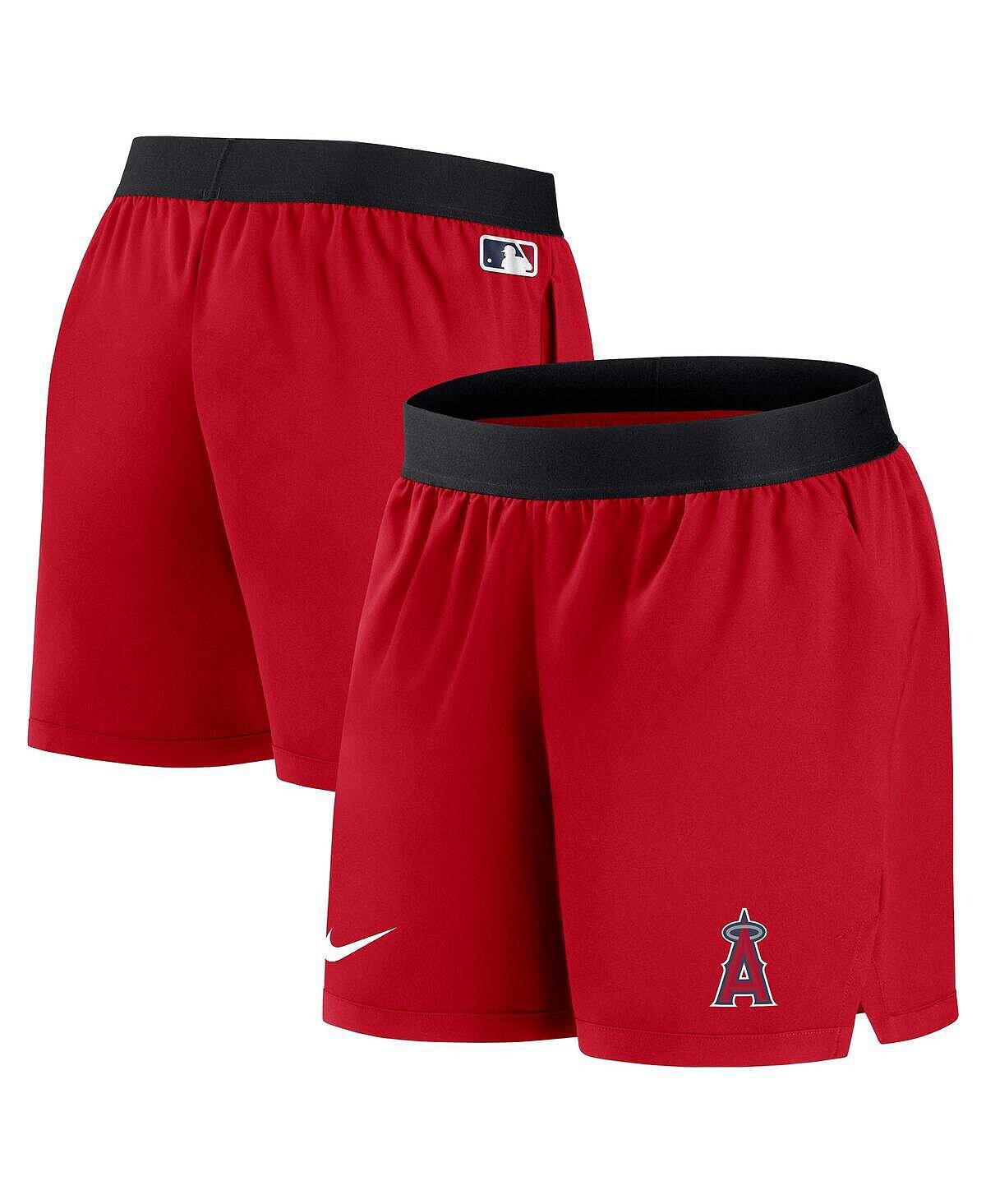 Женские красные шорты для выступлений команды Los Angeles Angels Authentic Collection Team Performance Nike, красный