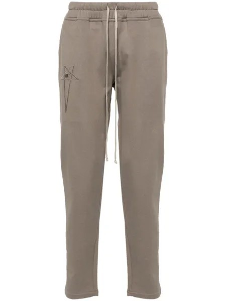 Rick Owens X Champion спортивные брюки из хлопка с вышитым мотивом, серый