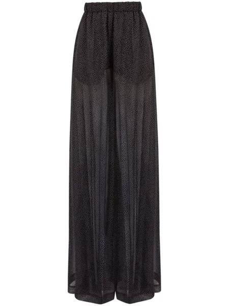 Nina Ricci брюки палаццо в горох, черный