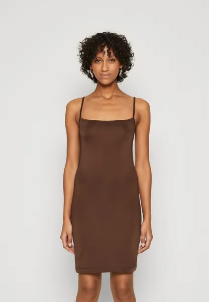 Платье из джерси SLIP DRESS Samsøe Samsøe, коричневый