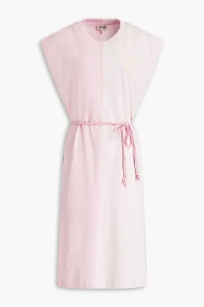 Двухцветное платье миди Jiri из флокированного хлопкового джерси Baum Und Pferdgarten, розовый