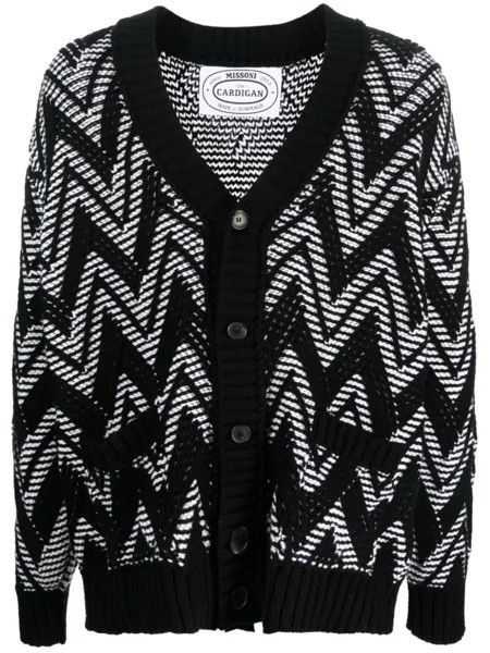 Missoni шерстяной кардиган с вышивкой, черный
