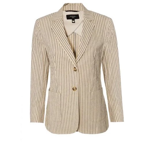Жакет MaxMara_Weekend PEPLI молочный+тем.синий 40