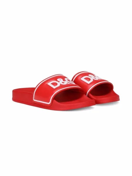 Dolce & Gabbana Kids шлепанцы с логотипом
