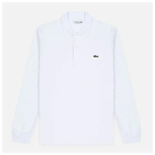 Лонгслив LACOSTE, хлопок, однотонный, размер XXL, белый