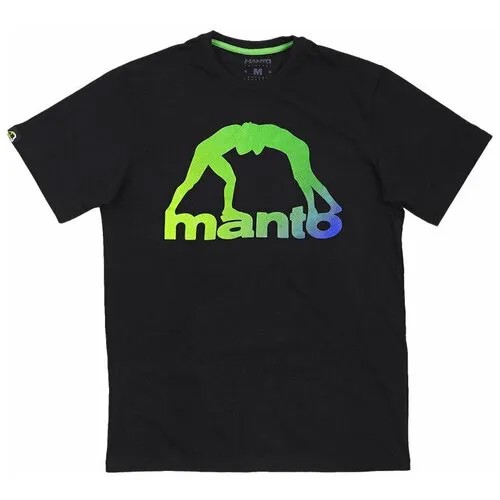 Футболка Manto, размер S, черный, зеленый