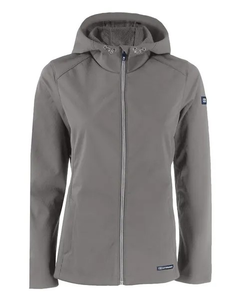 Женская куртка Evoke Eco Softshell из переработанного материала с полной молнией Cutter & Buck, цвет Elemental grey