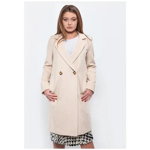 Пальто женское DASTI Iconic бежевое, 48 размер