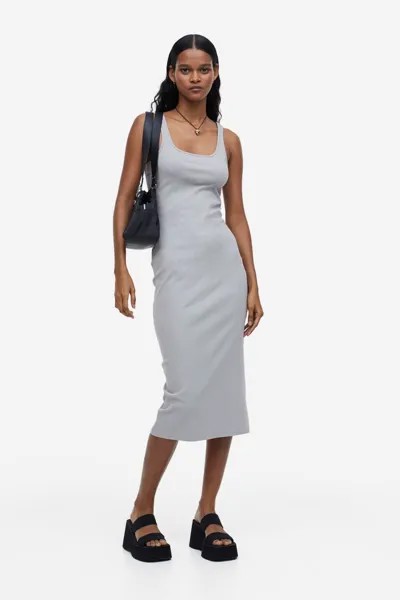 Полосатое облегающее платье H&M