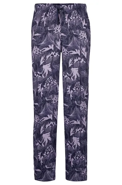 Штаны Hugo Boss Satin Pajama Bottoms With Drawstring In A Seasonal Print, фиолетовый