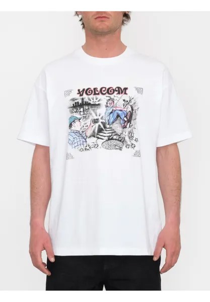 Футболка с принтом STREET KEUTCHI Volcom, цвет white