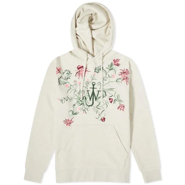 Худи Jw Anderson Pol Thistle Embroidery, цвет Oatmeal Melange