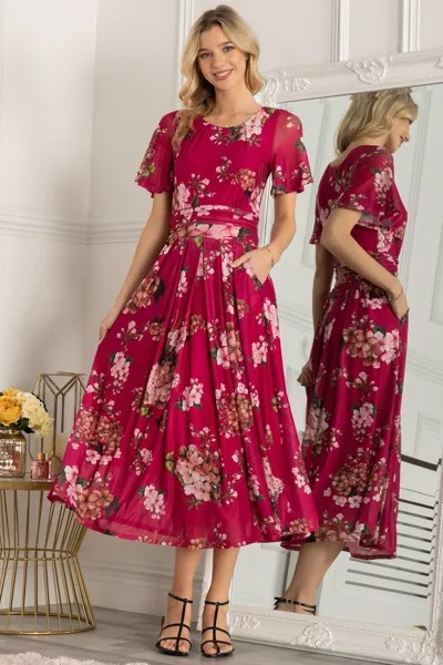 Платье макси с принтом Julita Jolie Moi, розовый
