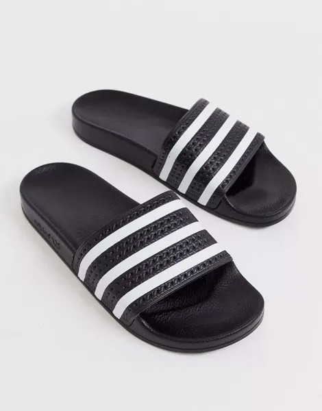 Черные шлепанцы adidas Originals Adilette