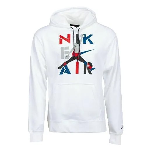 Толстовка Air Jordan 4 M J Lgc Po Hoody Chest Printing Drawstring White, белый