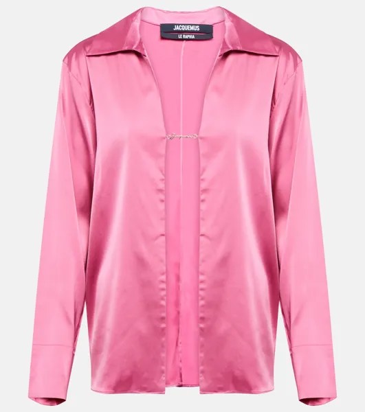 Атласная рубашка La Chemise Notte JACQUEMUS, розовый