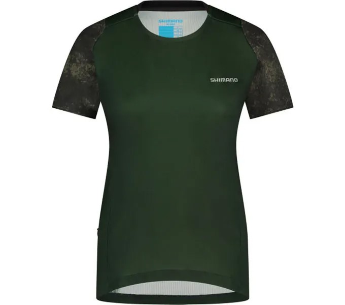 Спортивная футболка SHIMANO Woman's Short Sleeve Jersey FORESTA, зеленый
