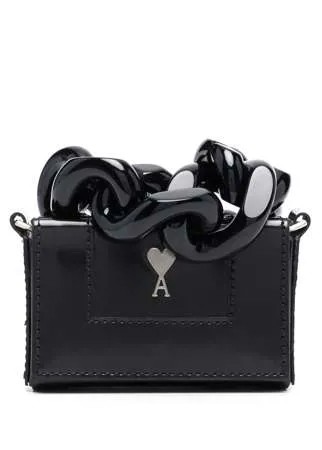 AMI Paris каркасная мини-сумка с монограммой Ami de Coeur